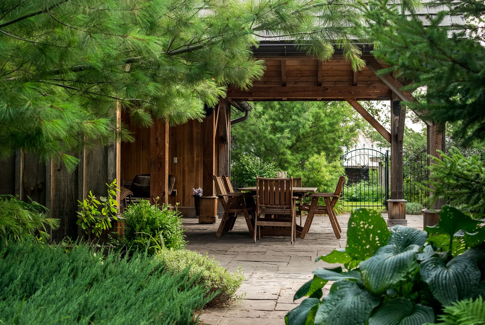 Hockley Valley Retreat Backyard Landscape Design, Pool, and Outdoor Structure by Tumber & Associates