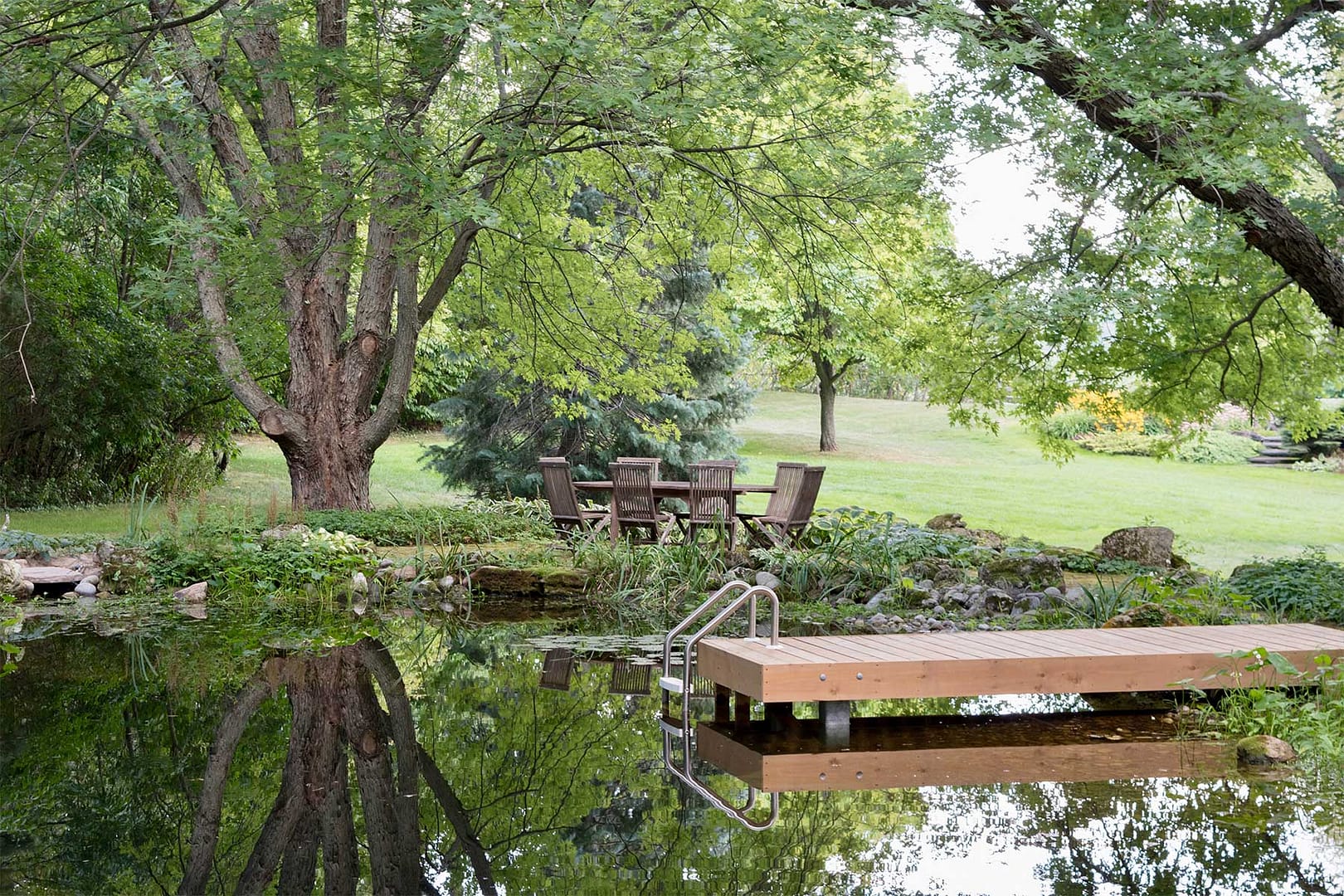 Natural Swim Ponds design and built by Tumber & Associates