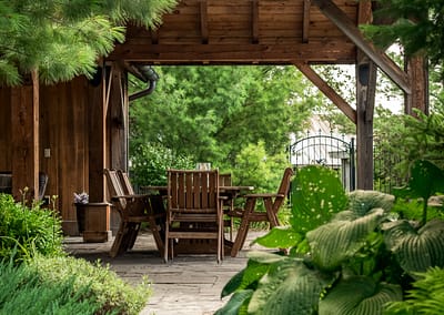 Hockley Valley Retreat Backyard Landscape Design, Pool, and Outdoor Structure by Tumber & Associates